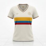 CAMISETA COLOMBIA CENTENARIO BEIGE DAMA