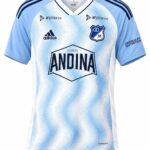 Camiseta Millonarios Azul Cielo Niño Visitante Temporada 2023-2024