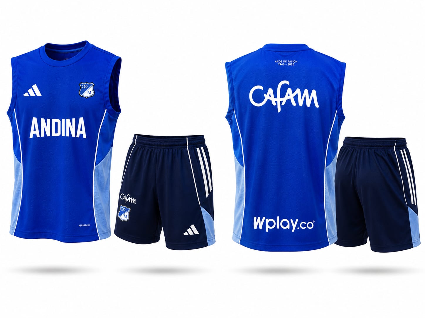 Conjunto Musculosa Millonarios Azul Hombre Conjunto Musculosa Millonarios Azul Hombre - Imagen 1