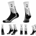 Media Basketball 🏀 Negro- Gris Jaspeado Talla L