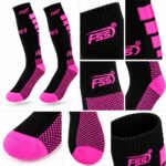 Media Fútbol ⚽ Negro-Fucsia Talla Pequeña