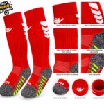 Media Fútbol ⚽ Rojo-Gris Talla Pequeña