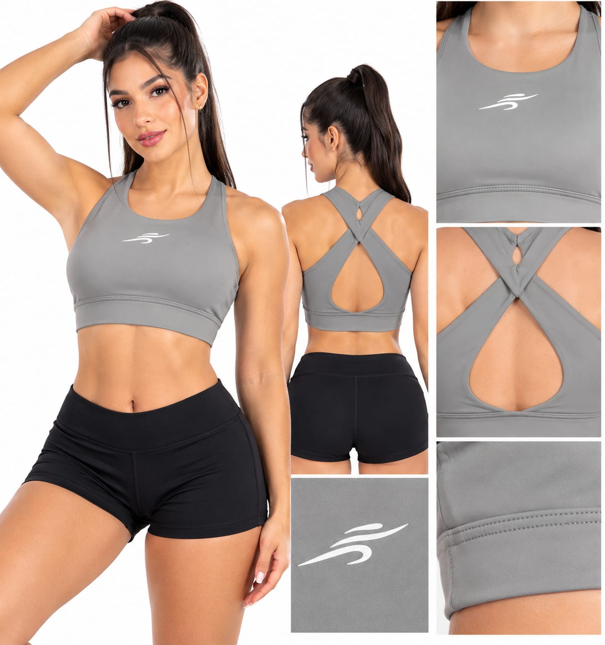 Top deportivo Gris Under-Fit talla M Top Deportivo Gris Under-Fit Talla M - Imagen 1